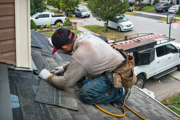 Professional Emergency Roof Repair technician working in Crewe, VA